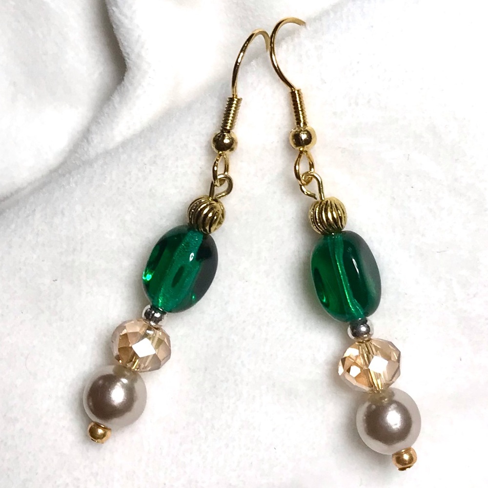Handmade Earrings with Vintage and Modern Elements (E154-3H) New Without Tags
